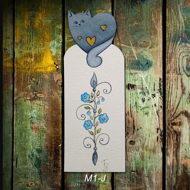 Marque-page aquarelle chat "Marny" - Tournesol